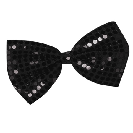 Black Sequin Bow Tie - One Size | Anderson's